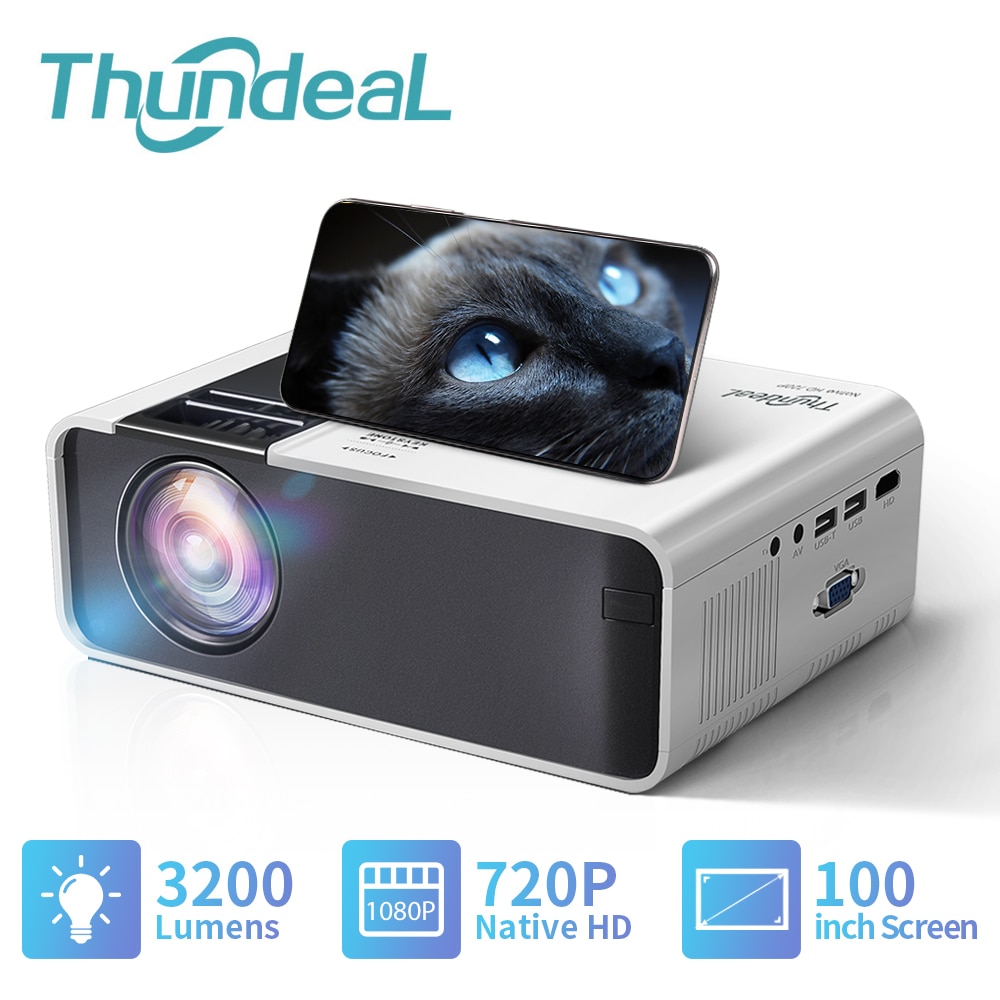 ThundeaL HD ̴Ϻ  TD90 ػ 1280x720Pִ  Ǯ HD 1920*1080  3200 3  ȵ̵峻 LED 3D  WiFi  彺Ŀ